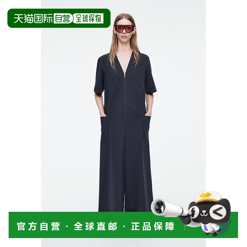 自营欧洲直邮COS 女士海军蓝棉质连体衣新款连体裤