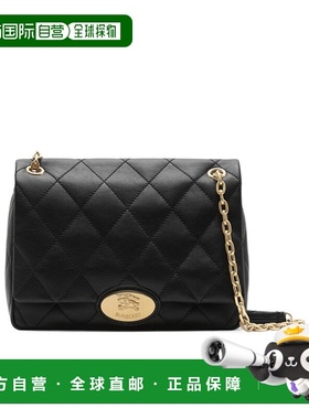 香港直邮BURBERRY 女士单肩包 81112501 CO 黑色 Strand 中号单肩