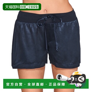 自营PJ Harlow女式米克尔缎面睡裤-海军蓝 美国奥莱直发