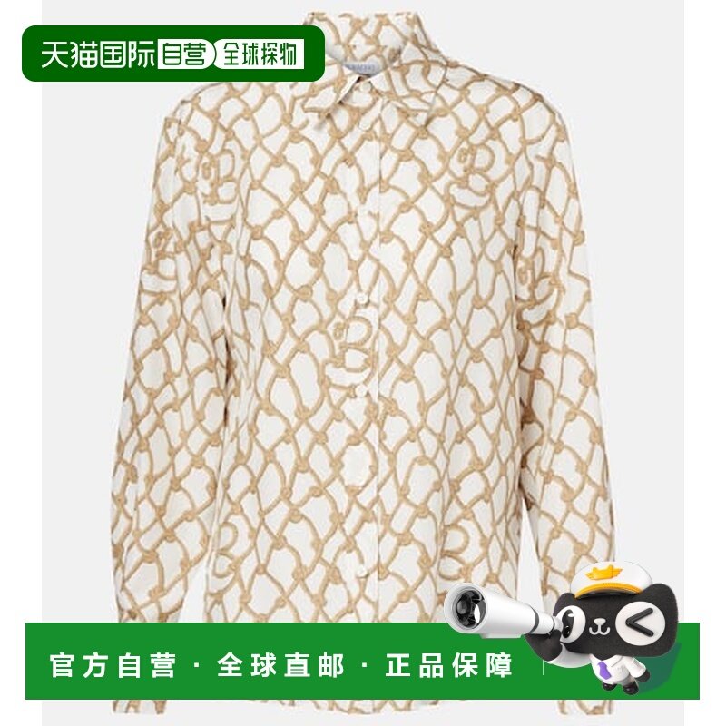 1h可退 香港直邮潮奢 Burberry 巴宝莉 女士 印花真丝府绸衬衫,女装/女士精品,T恤,淘宝优惠券,粉丝福利购,淘宝优惠卷