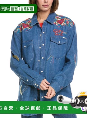 自营MOTHER The Exes And Ohs Shirt - blue 美国奥莱直发