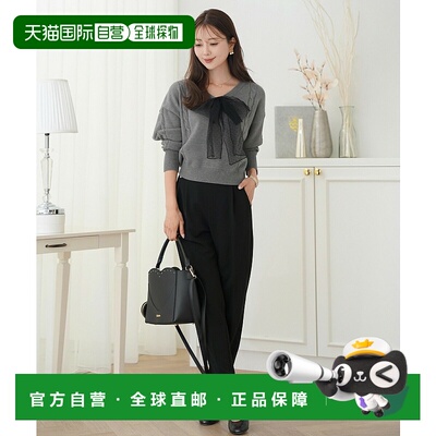 1h可退 日本直邮le reve vaniller 女士蕾丝点缀腰部锥形长裤 lvn