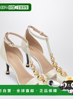 1h可退 香港直邮Chloe 蔻依 女士 CLEIA 高跟凉鞋(米白色) CH26S1