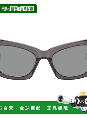 1h可退 香港直邮潮奢 Balenciaga 巴黎世家 女士 灰色太阳镜 BB03