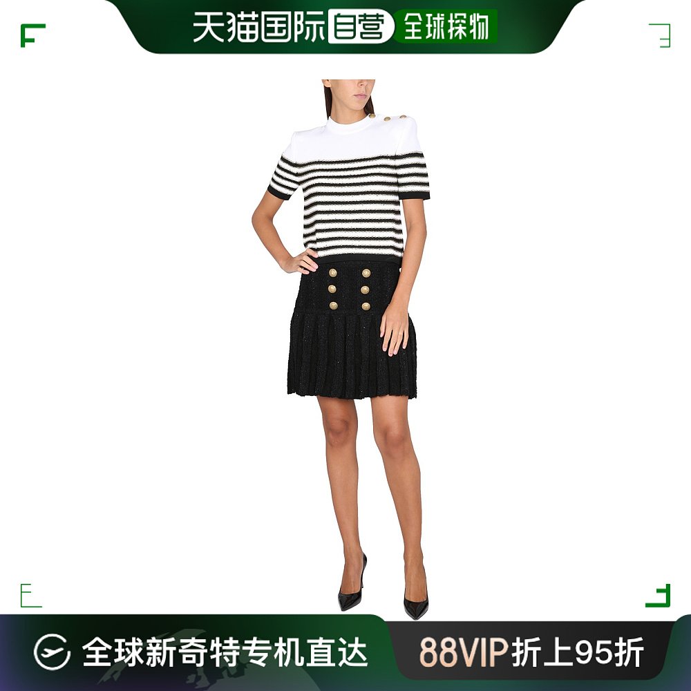 香港直邮BALMAIN女士半身裙 AF1LB659KD760PA