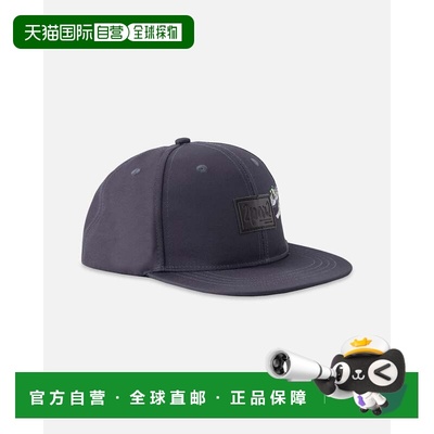 自营deux par deuxFlat Brim Graphic Print Cap Black - black