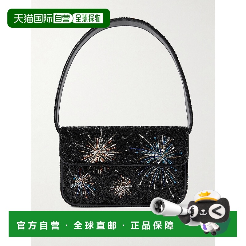 香港直邮Staud 女士 Tommy 串珠精饰绸缎肩包 H26R6001PBFRWK