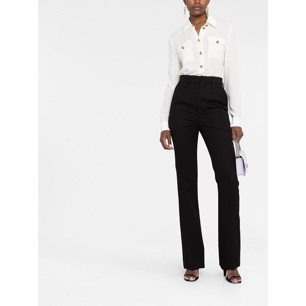 Saint Laurent 圣罗兰 女士 高腰羊毛休闲裤 698286Y3D16