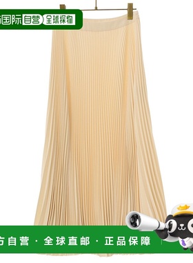 1h可退 日本直邮Graphpaper 女士优雅缎面百褶裙 GL24140228C
