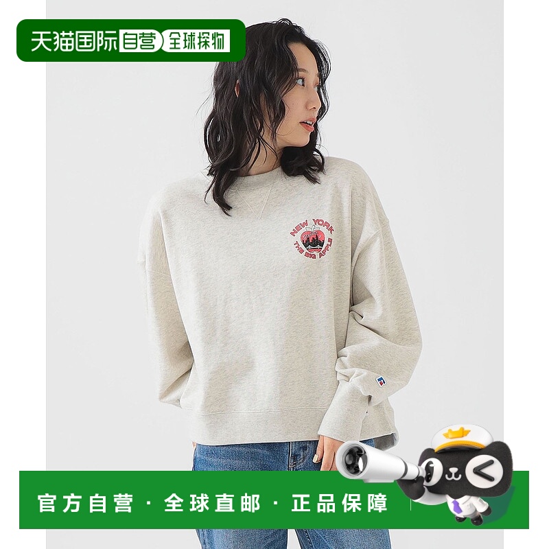 1h可退 日本直邮RUSSELL ATHLETIC 女士2025春夏别注宽松长袖圆领
