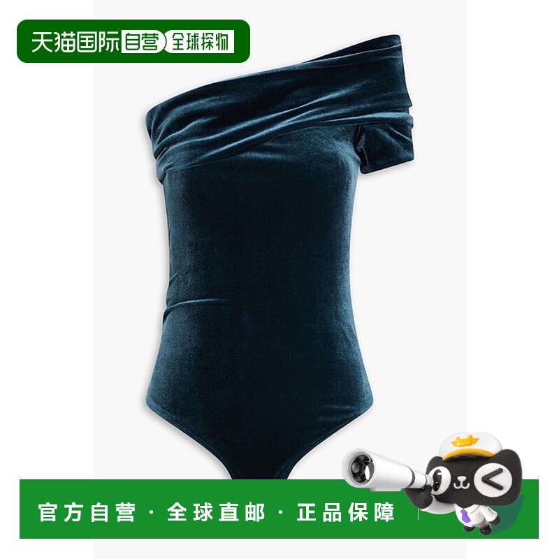 香港直邮AGOLDE 女士 Bree 单肩弹力天鹅绒连体衣 A72401562BLIZZ