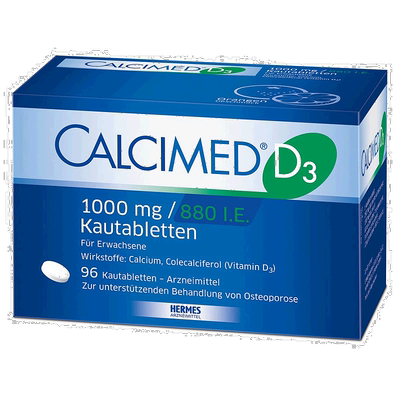 欧洲直邮德国Calcimed钙1000维D880补钙咀嚼片96粒缺钙骨质疏松