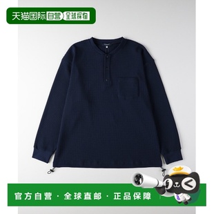 男装 NUMBER 宽松版 型华夫格长袖 半开襟 1h可退 T恤 日本直邮BACK