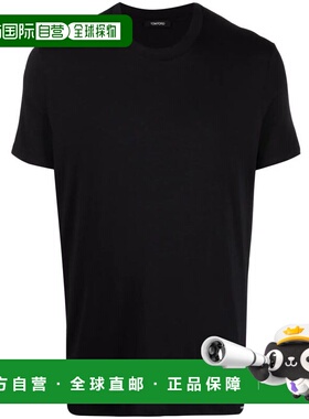 1h可退 香港直邮潮奢 Tom Ford 汤姆 福特 男士 黑色棉质T恤 T4M0
