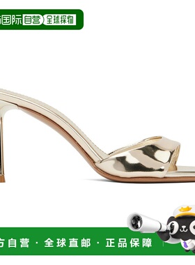 1h可退 香港直邮潮奢 Paris Texas 女士 金色 Lidia 70 穆勒鞋 PX