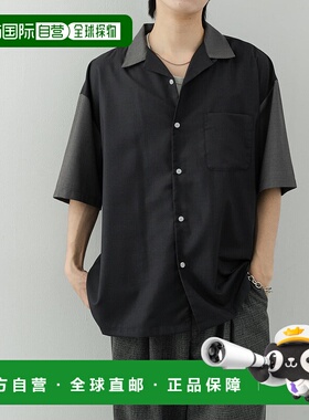 1h可退 日本直邮SENSE OF PLACE男士短袖拼色休闲衬衫 AAA513A124