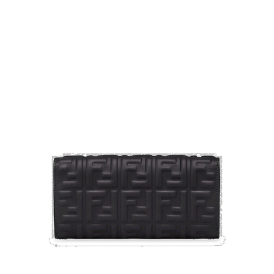 香港直邮FENDI 女士手拿包 8M0365AAJDF0KUR AW2025 黑色 徽标长W