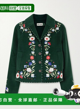 1h可退 香港直邮潮奢 RIXO 女士 Jude 刺绣羊毛混纺毛毡夹克 0600