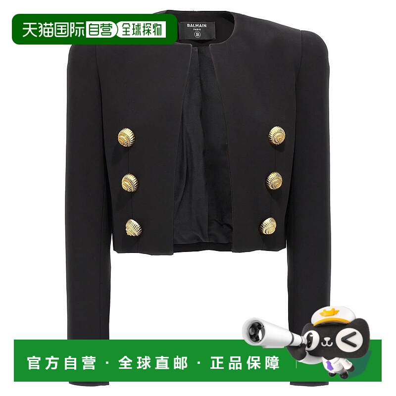 1h可退 香港直邮BALMAIN 女士外套 DF0SD215VB000PA AW2024 黑色