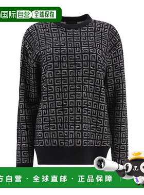 1h可退 香港直邮Givenchy 纪梵希 女士 徽标圆领针织套衫 BW90FY4