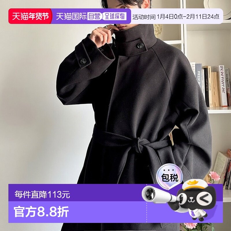 1h可退 日本直邮classicalelf男装2way立领针织梅尔顿大衣宽松长,男装,毛呢大衣,淘宝优惠券,粉丝福利购,淘宝优惠卷