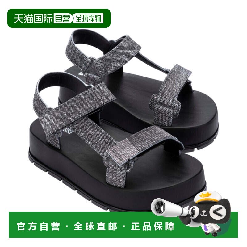 自营Melissa Shoes飘逸牛仔厚底鞋-黑色凉鞋 美国直发奥莱