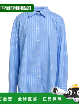 1h可退 香港直邮潮奢 Dkny 唐可娜儿 女士 条纹衬衫 blue蓝色 舒