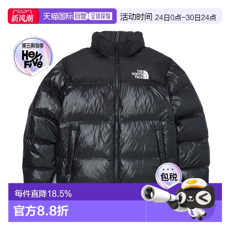 韩国直邮TheNorthFace北面男女同款立领羽绒服保暖外套秋冬黑色
