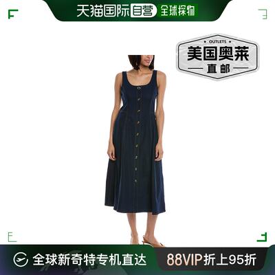 Anne Klein 正面纽扣中长连衣裙 - 多色 【美国奥莱】直发