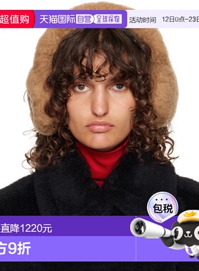 1h可退 香港直邮MaxMara 麦斯玛拉 女士 驼色 Muffy 耳罩 2524576