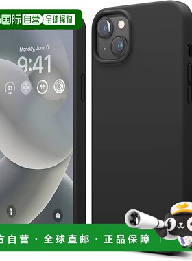 【日本直邮】elago iPhone14Plus 简约硅胶手机壳轻薄吸震黑色
