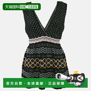 自营M Missoni Black Patterned Knit Sleeveless Top - black 美