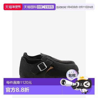 美国直邮BIRKENSTOCK - Unisex London Suede Leather Black Shoe