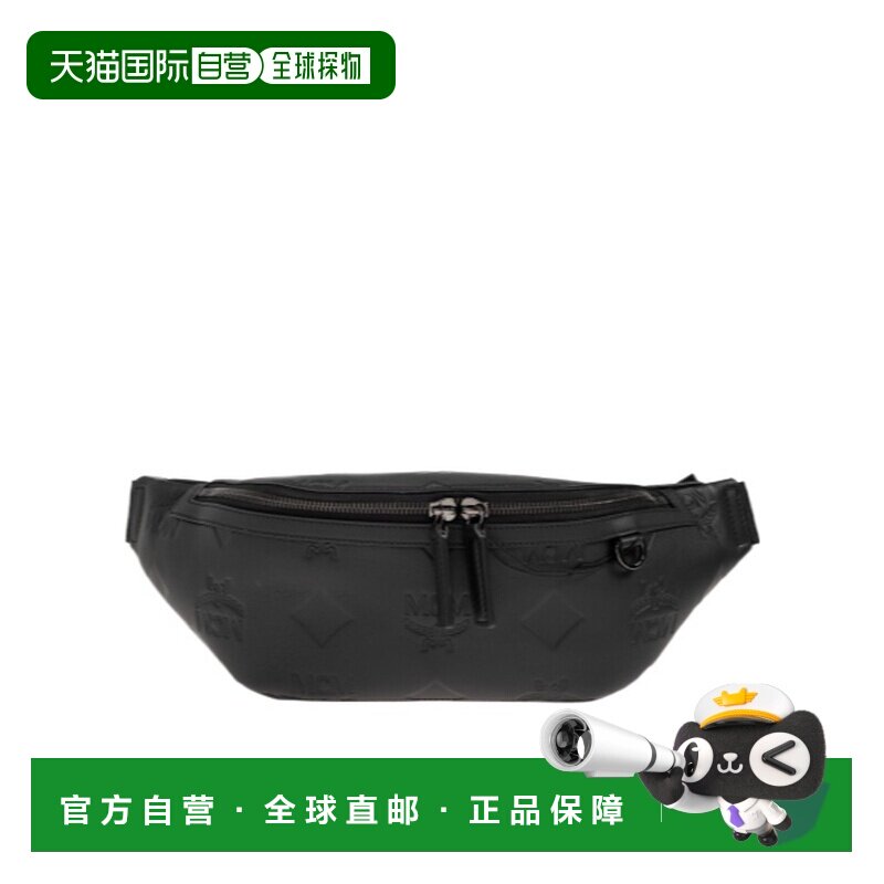1h可退 香港直邮MCM 男士腰包 MMZGSFI02BK SS2026 黑色 拉链胸包