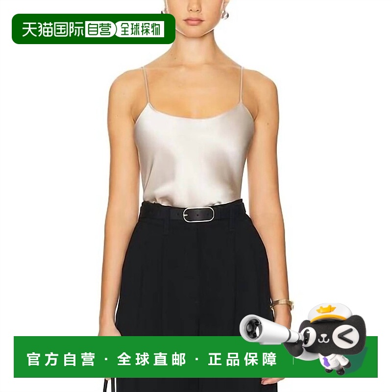 自营enza costa米色丝绸缎面背心 美国奥莱直发性感吊带