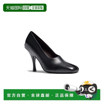 1h可退 香港直邮KHAITE 女士 Eva 鱼嘴皮质浅口鞋 black黑色 舒适