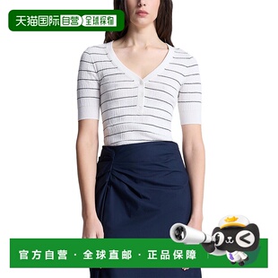 a.l.c.A 美国奥莱直发新款 L.C.弗朗西斯 白色 条纹 托普 自营