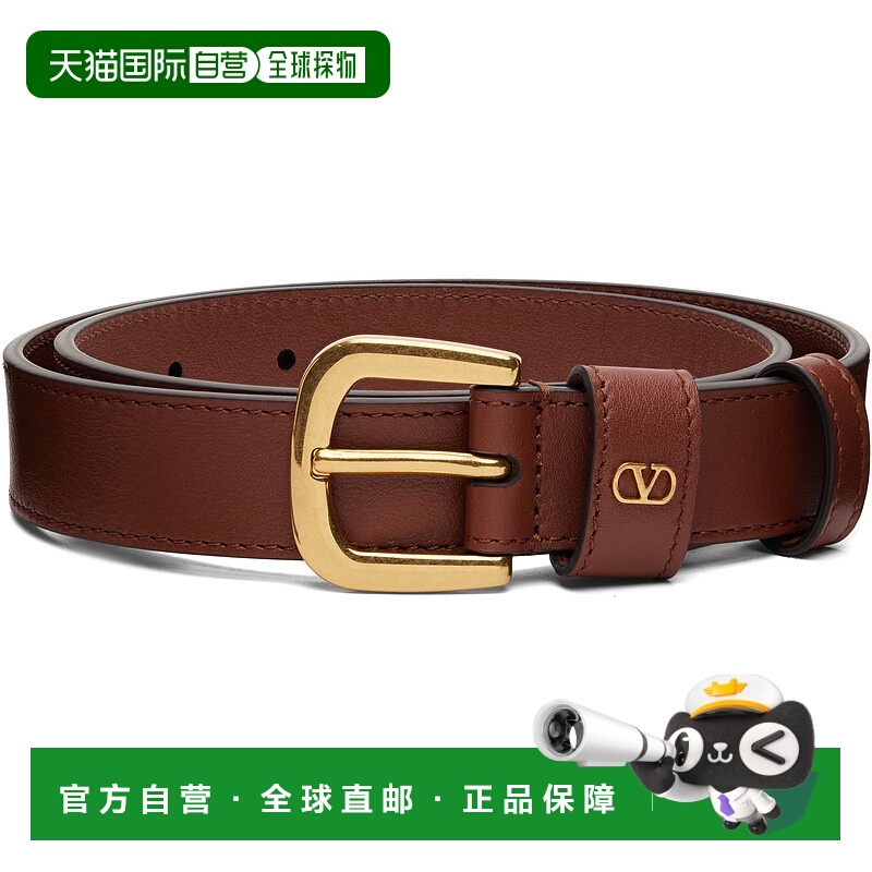 香港直邮valentino 华伦天奴 女士 黄褐色 VLogo Signature 腰带