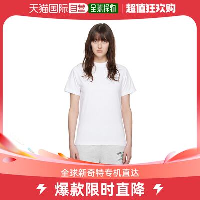 香港直邮潮奢 SPORTY & RICH 女士白色 Eat More Veggies T 恤