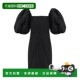 香港直邮GANNI 连衣裙 甘尼 黑色 1h可退 Sleeves 女士 Twisted