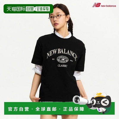 韩国直邮NEW BALANCE 普通传统短袖 T 恤 NBNEE21113 黑色