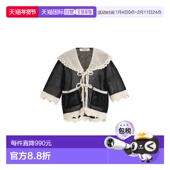 钩花绑带上衣 1h可退 black黑色 女士 Kendall 香港直邮SEA 海洋