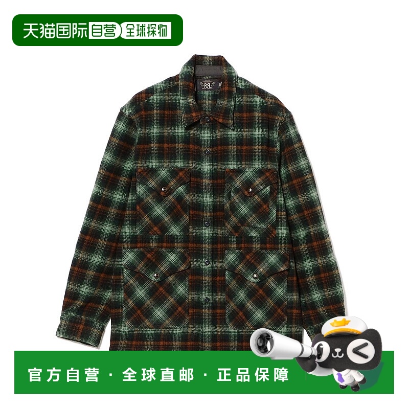 1h可退 日本直邮Double RL RRL 男装 长袖衬衫外套 宽松四口袋设