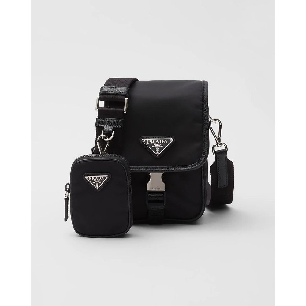 PRADA 男士腰包 2VD0432DMHF0002VXOP SS2025 黑色