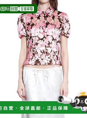 香港直邮PRADA 女士衬衫 P499H16TDF0192 SS2025 黑色 Flowers or