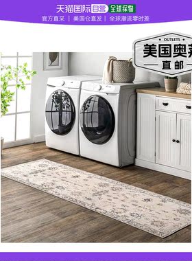 nuLOOM August 可机洗部落区域地毯 - 浅灰色 【美国奥莱】直发