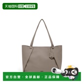 自营欧洲直邮Tumi途明 Georgica男士 灰褐色皮革拉链开合托特包