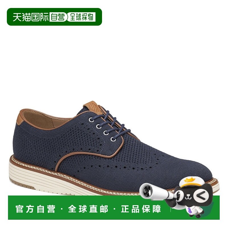 自营Johnston & Murphy Men's Hodges Knit Wingtip  Shoe - navy