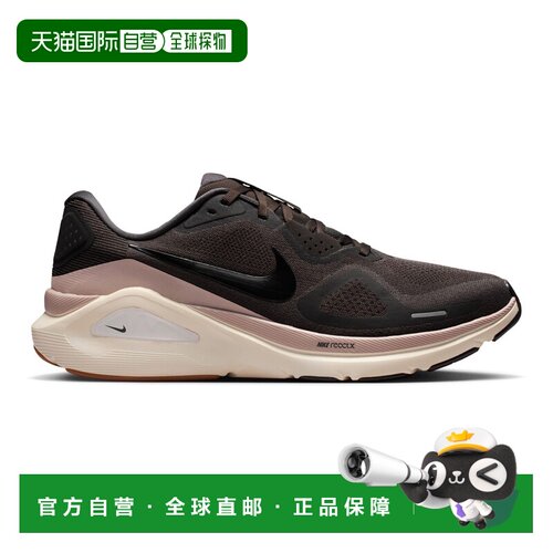 自营欧洲直邮Nike耐克 Structure 26男士灰色/黑色纺织品跑步鞋