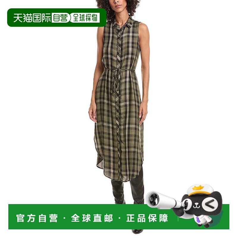 自营Bella Dahl Sleeveless Button Down Shirt Midi Dress 美国